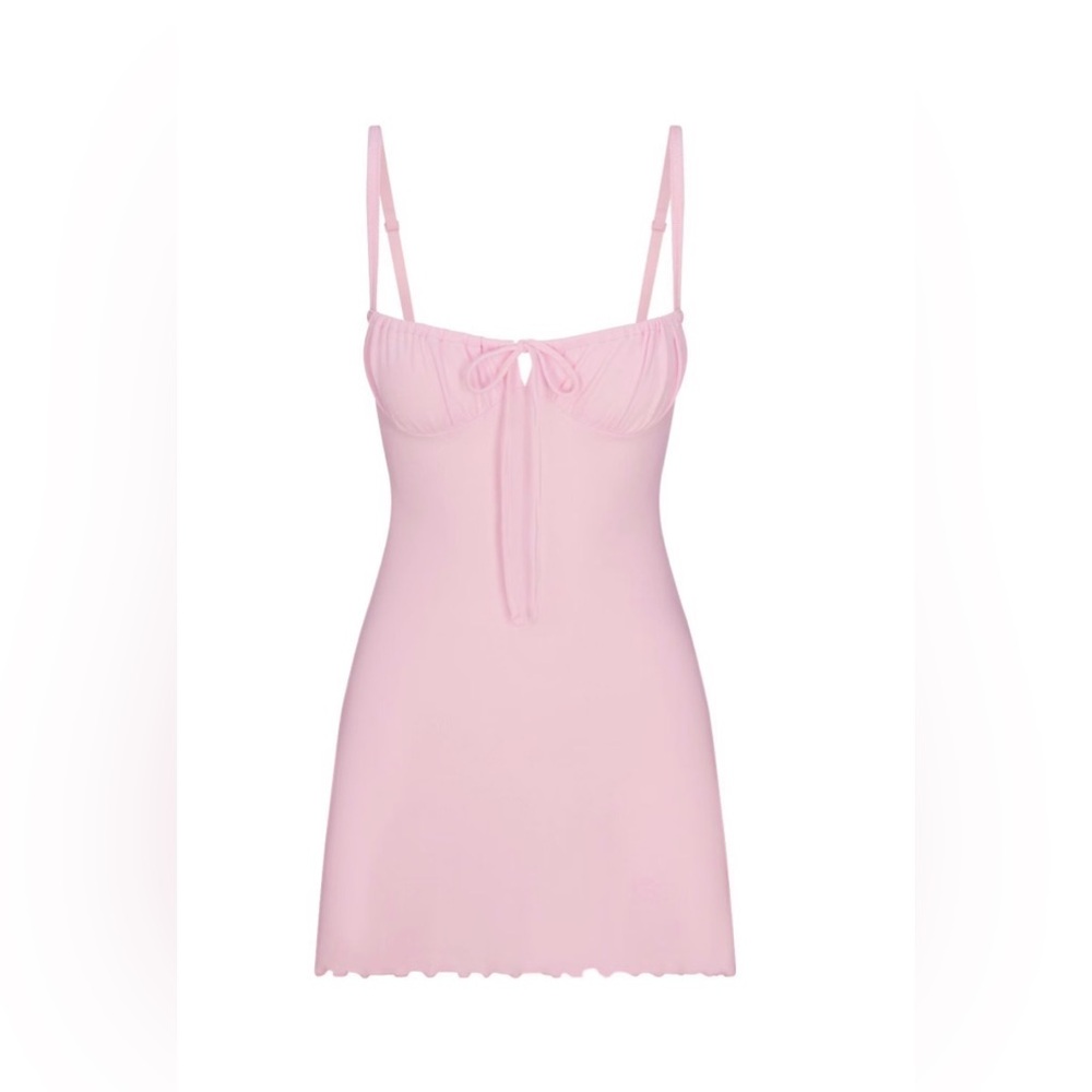 SKIMS Pointelle Mini Dress | Cherry Blossom | S | NWT